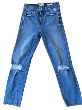 Kensie The Slim Womens Jeans 2/26  Distressed Raw Hem 90s Grunge Streetwear Edgy